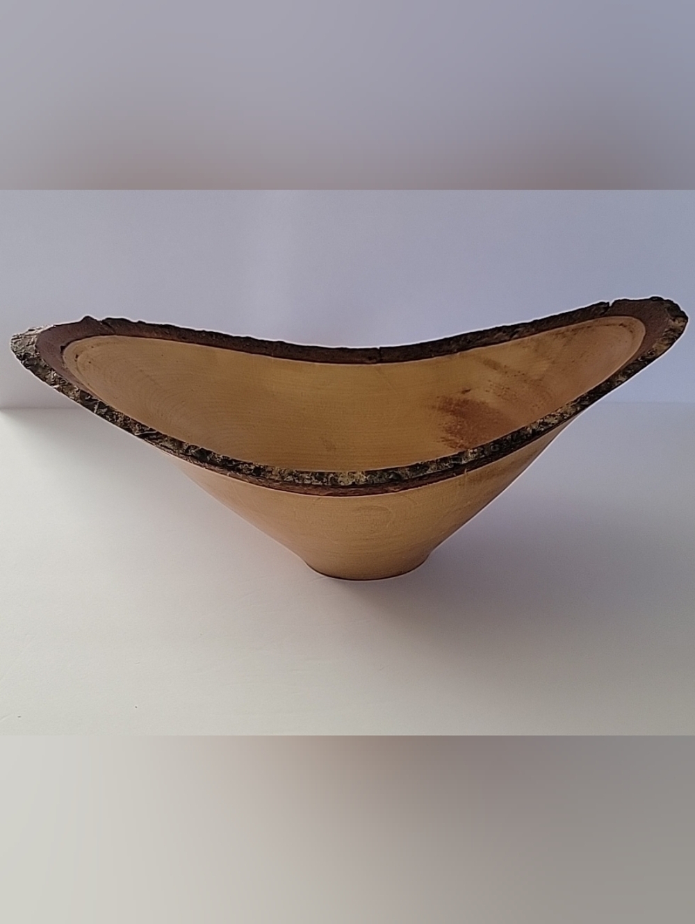 Handcrafted Live Edge Alder Bowl  Dated and Signed